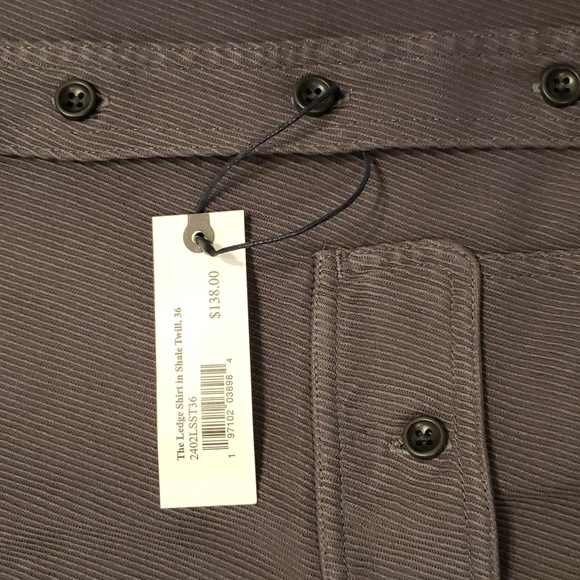 Taylor Stitch NWT Ledge Shirt Gray Twill Men's XS - Picture 4 of 7